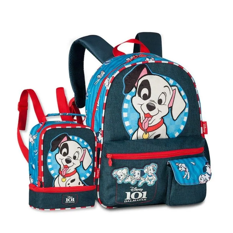 Mochila 101 Dálmatas Com Lancheira Térmica Kit Escolar Infan