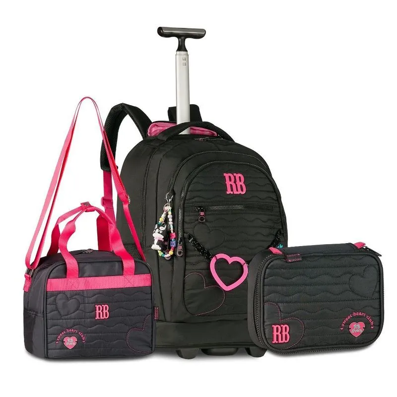 Kit Escolar Rebecca Bonbon Mochila Lancheira E Estojo Box