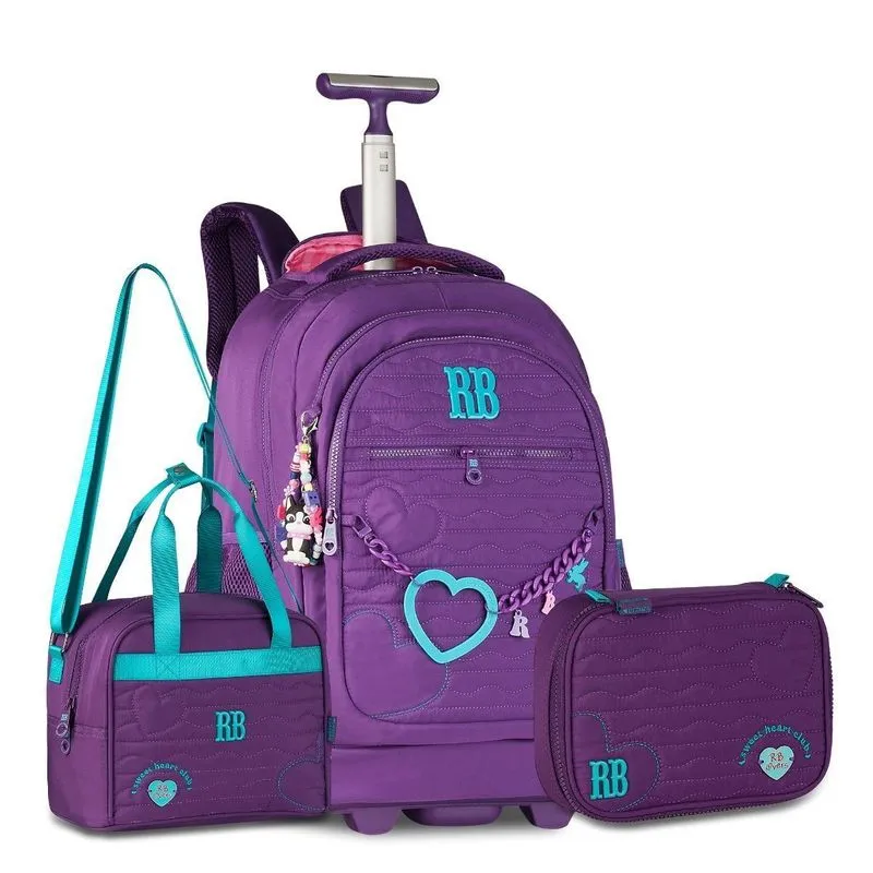 Kit Escolar Rebecca Bonbon Mochila Lancheira E Estojo Box