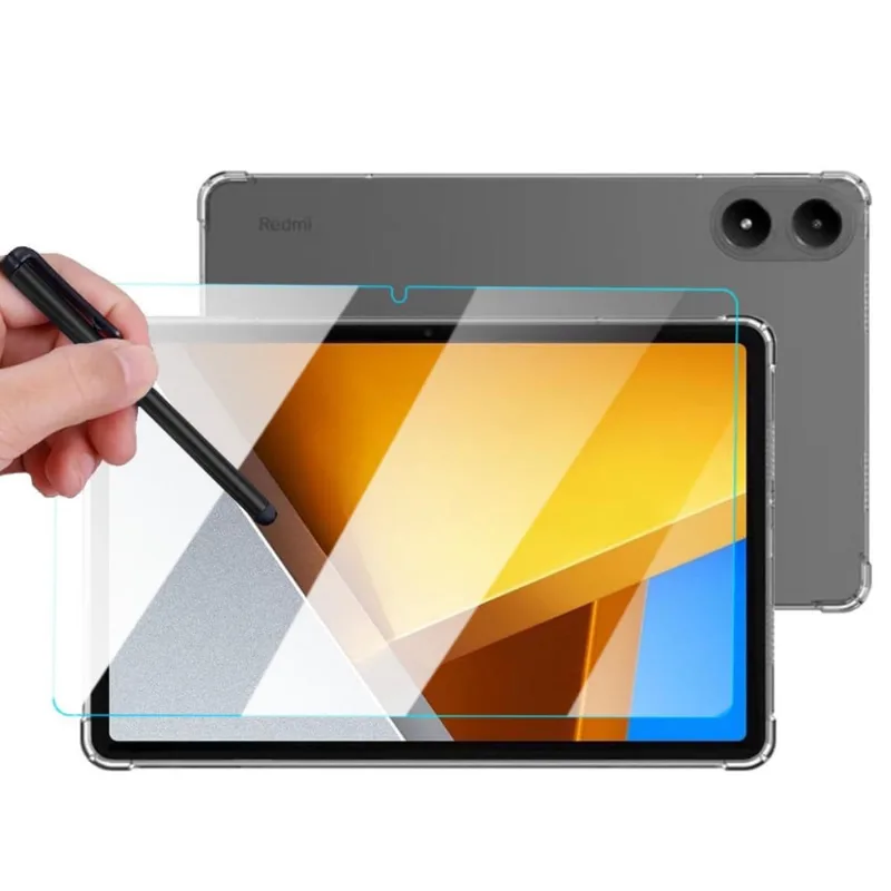 Capa Borda Tpu Para Xiaomi Poco Pad 12.1 + Caneta + Película