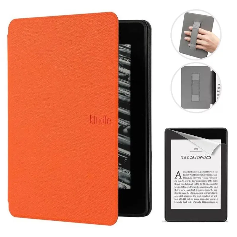 Capinha Couro Com Alça Para Kindle 12 Rs23cv 6.0 + Película