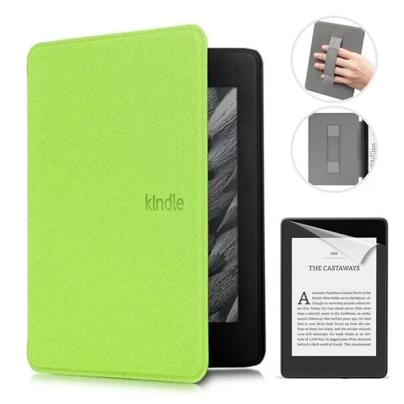 Capinha Couro Com Alça Para Kindle 12 Rs23cv 6.0 + Película