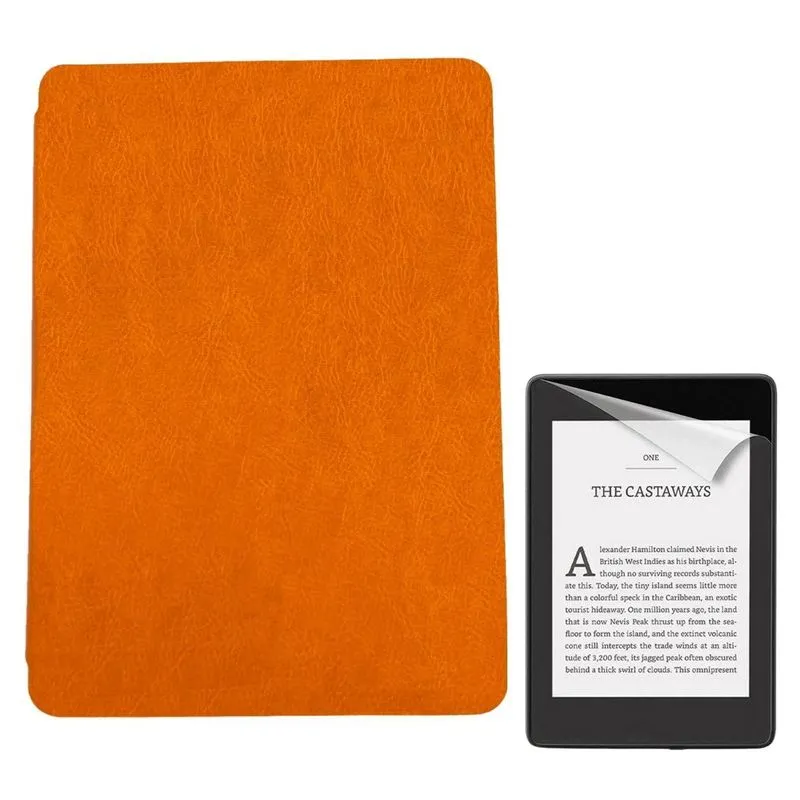 Case Auto Sleep Couro Para Kindle 12 6.0 Rs23cv + Película