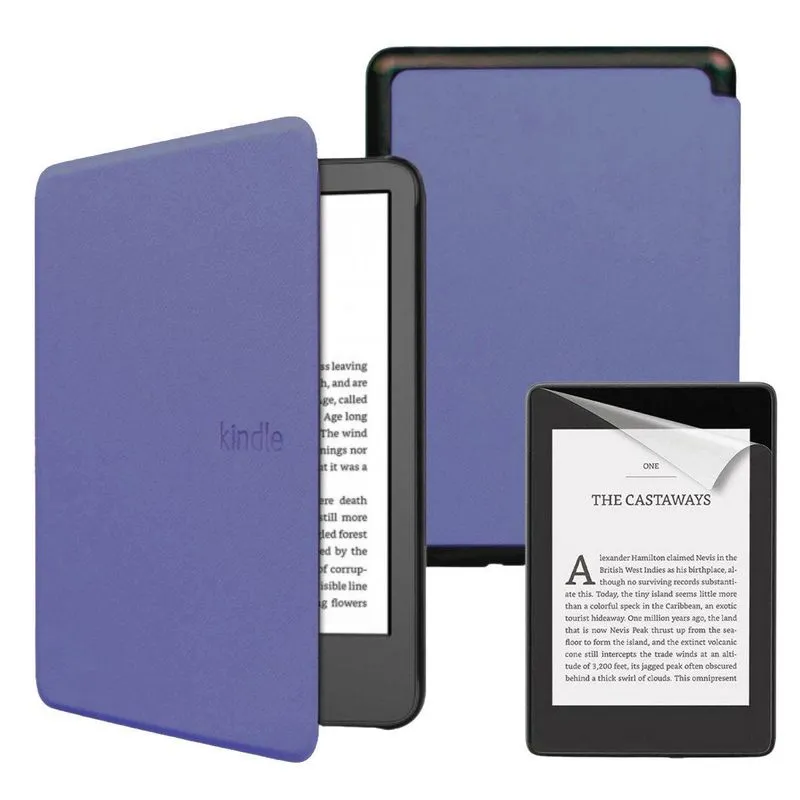 Case Auto Sleep Couro Para Kindle 12 6.0 Rs23cv + Película