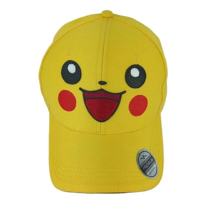 Boné Pikachu Pokémon Presente Coleção Bombeta Aba Curva