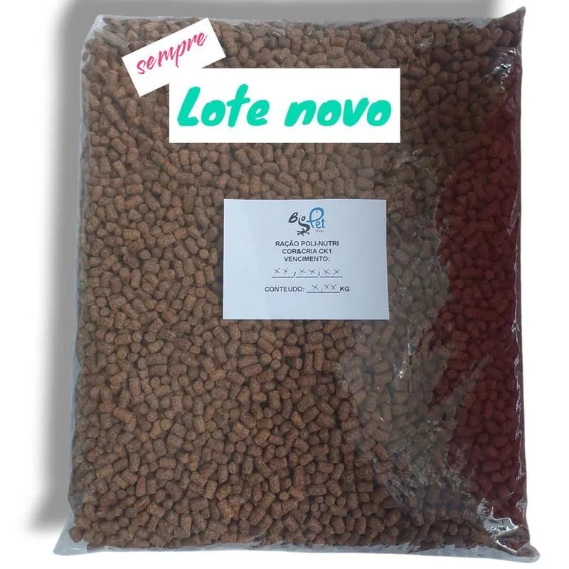 Ração Polinutri Ck1 Carpa Kinguio Betta Ciclídeio 5Kg Granel