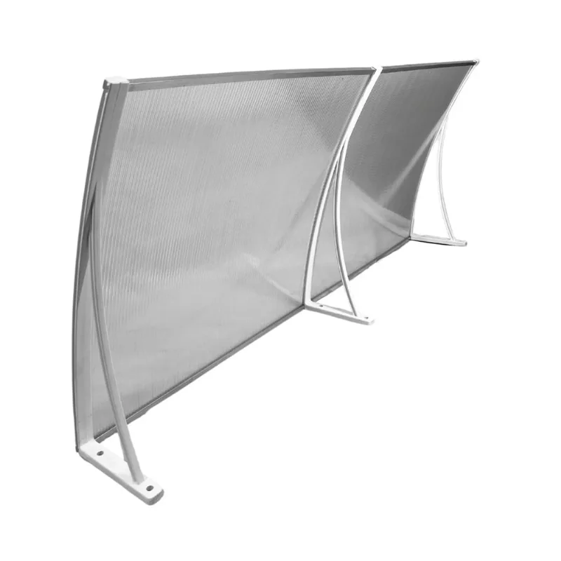 Toldo Policarbonato 1,50 X 0,50m Branco e Translucido com Kit