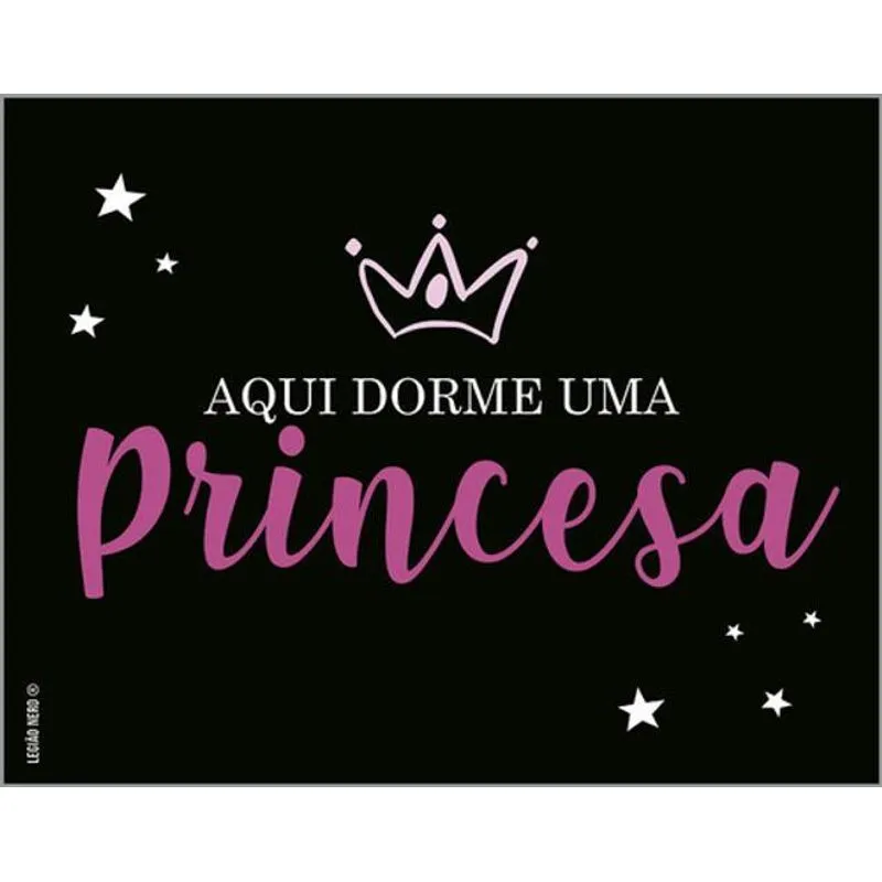 Kit 10 Placas Aqui Dorme Uma Princesa 36x46