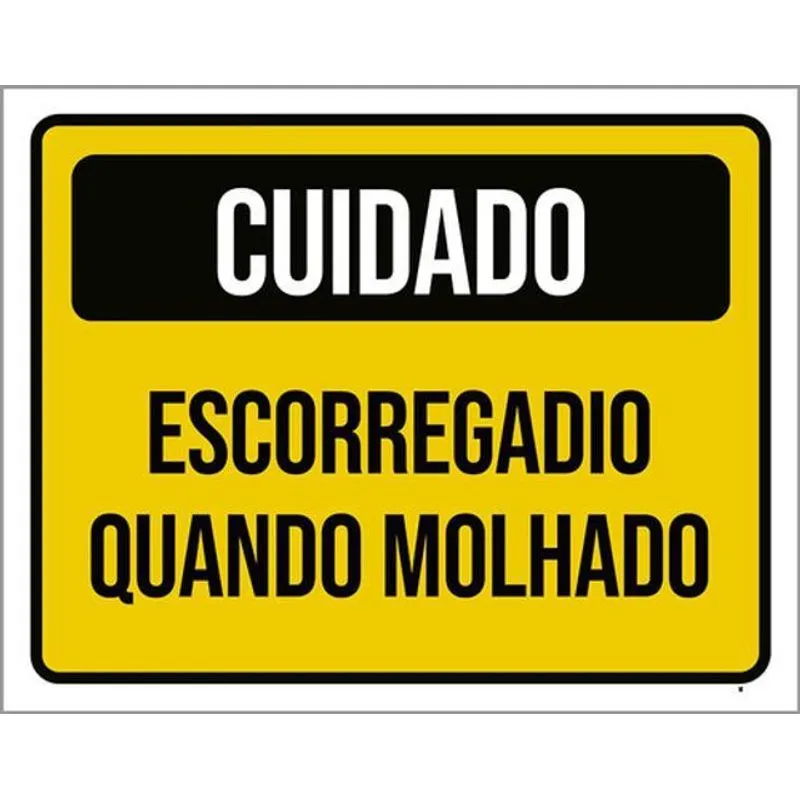 Kit 10 Placas Escorregadio Quando Molhado 36x46