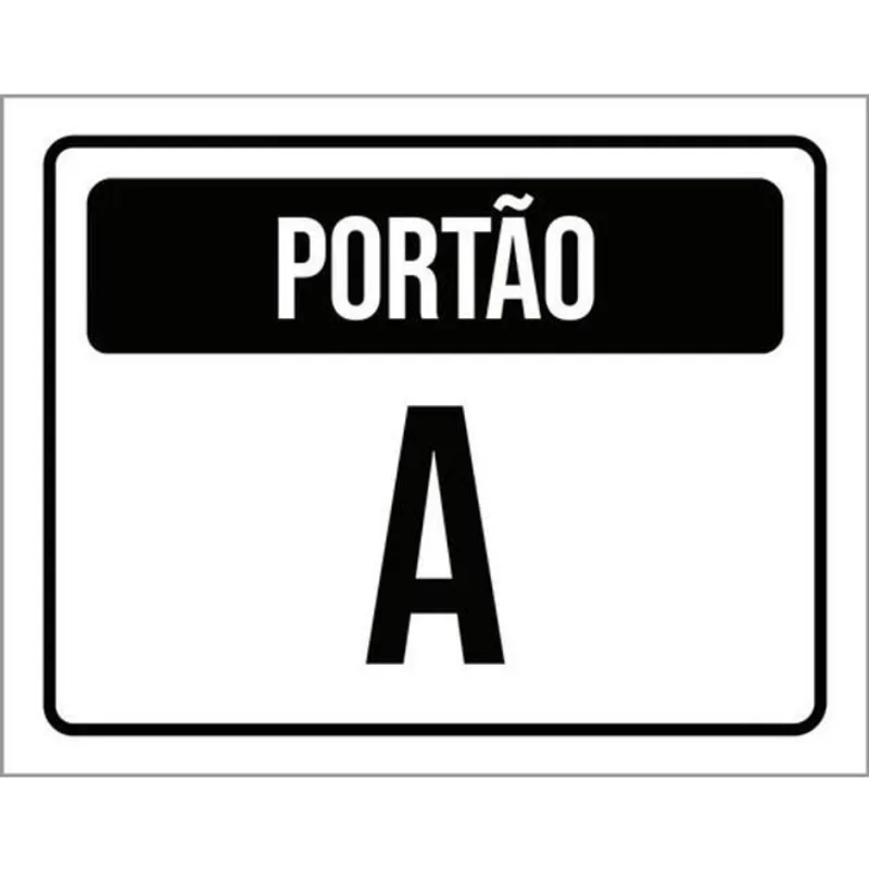 Kit 10 Placas Portão A 36X46