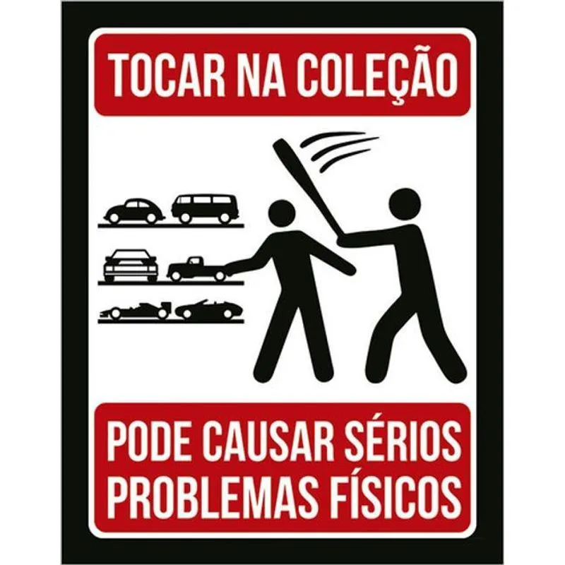 Kit 10 Placas Tocar Coleção Carros Problemas 36x46