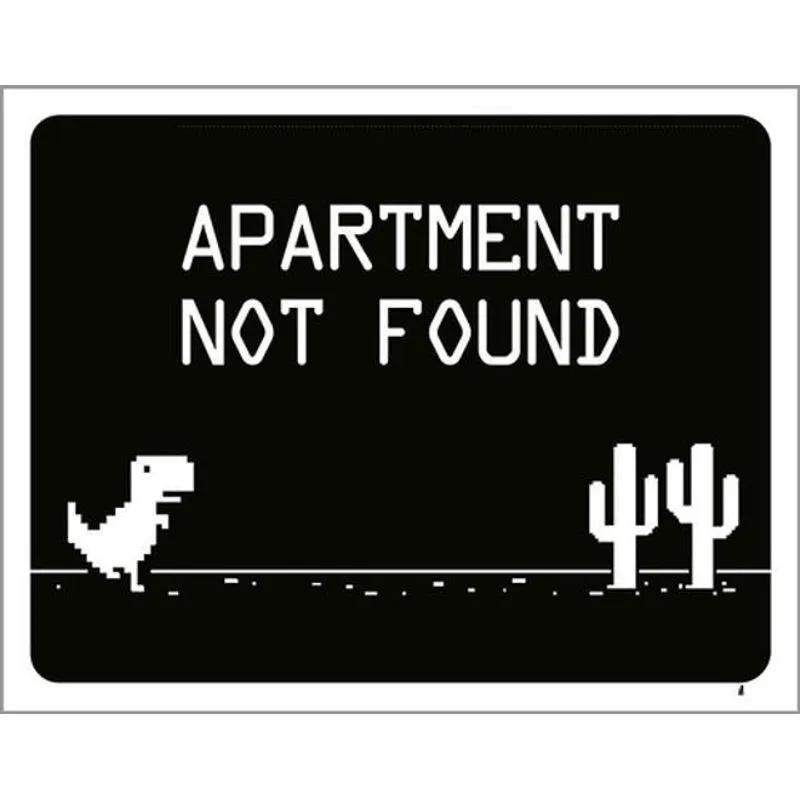 Kit 10 Placas Apartament Not Found Dinossauro 36x46