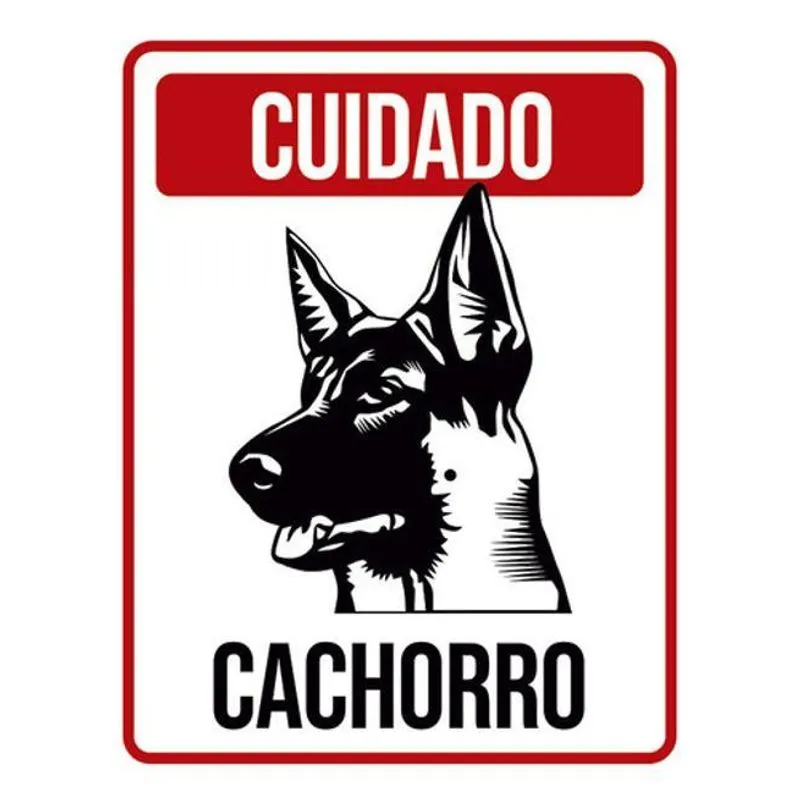 Kit 10 Placas Cuidado Cachorro Vertical Pb 36x46