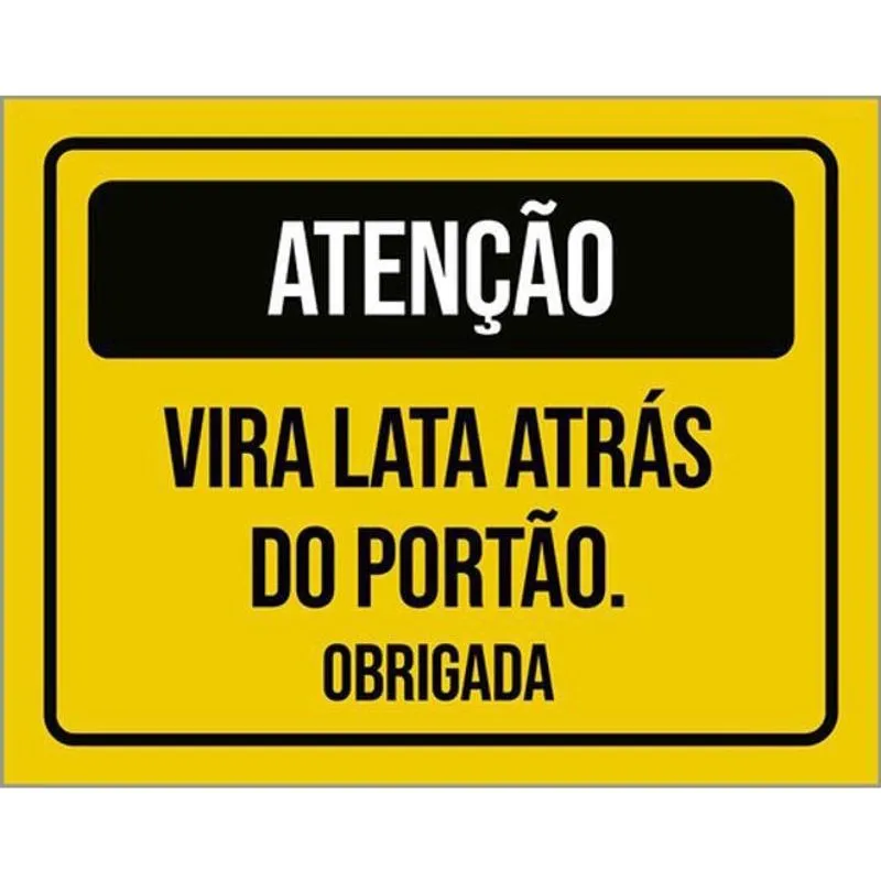 Kit 3 Placas Atenção Vira Lata Atrás Do Portão 36X46