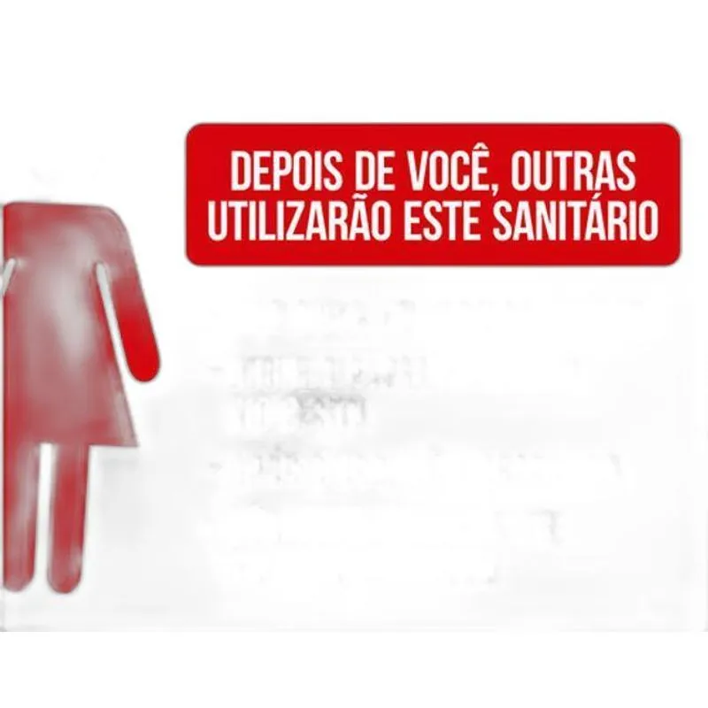 Kit 3 Placa Depois Você Utilizarão Sanitário Feminino 36x46