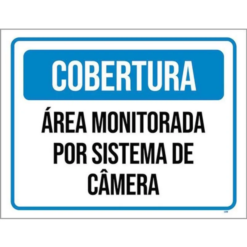 Kit 10 Placas Cobertura Monitorada Sistema Câmera 36X46
