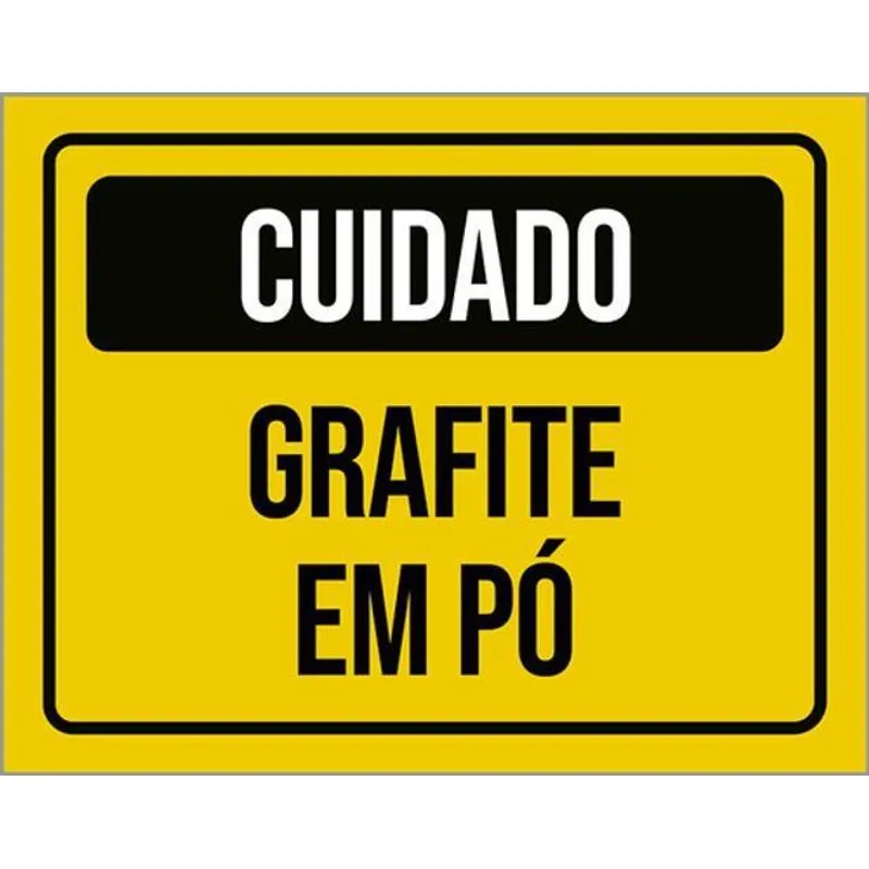 Kit 10 Placas Cuidado Grafite Em Pó Amarela 36x46
