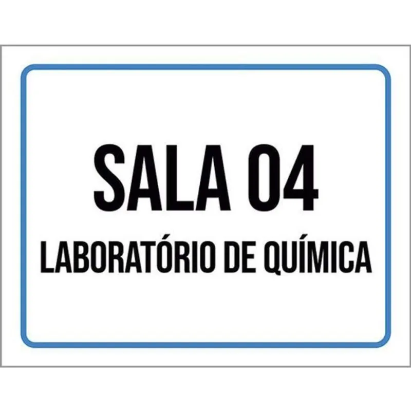 Kit 10 Placas Sala 4 Laboratório Química 36X46