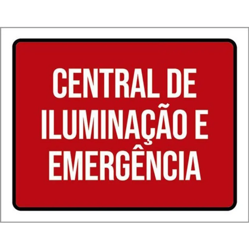 Kit 10 Placas Central Iluminação Emergência 36X46