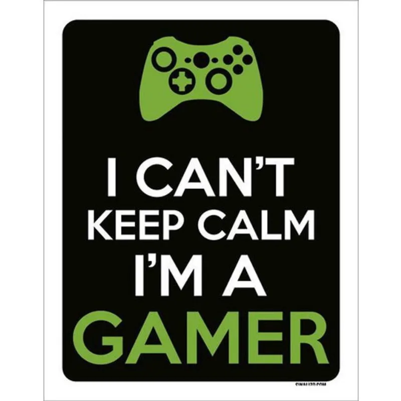 Kit 10 Placas I Can'T Keep Calm Gamer Xb 36X46