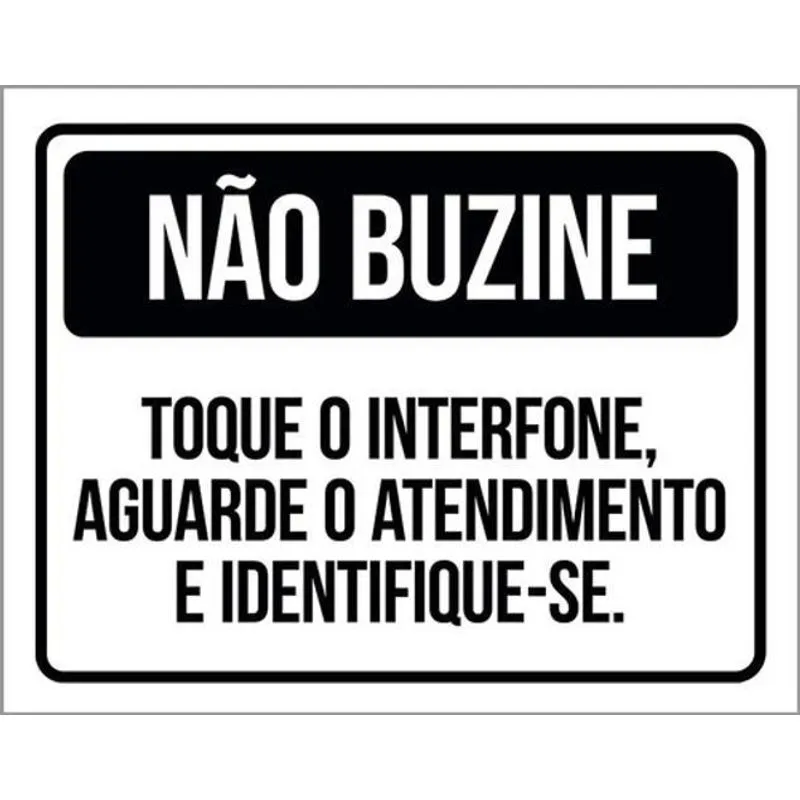 Kit 10 Placa Buzine To Interfone Aguar Atendimento 36x46
