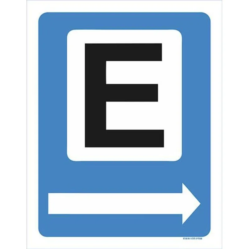 Kit 10 Placas Estacionar Azul Seta Direita 36x46