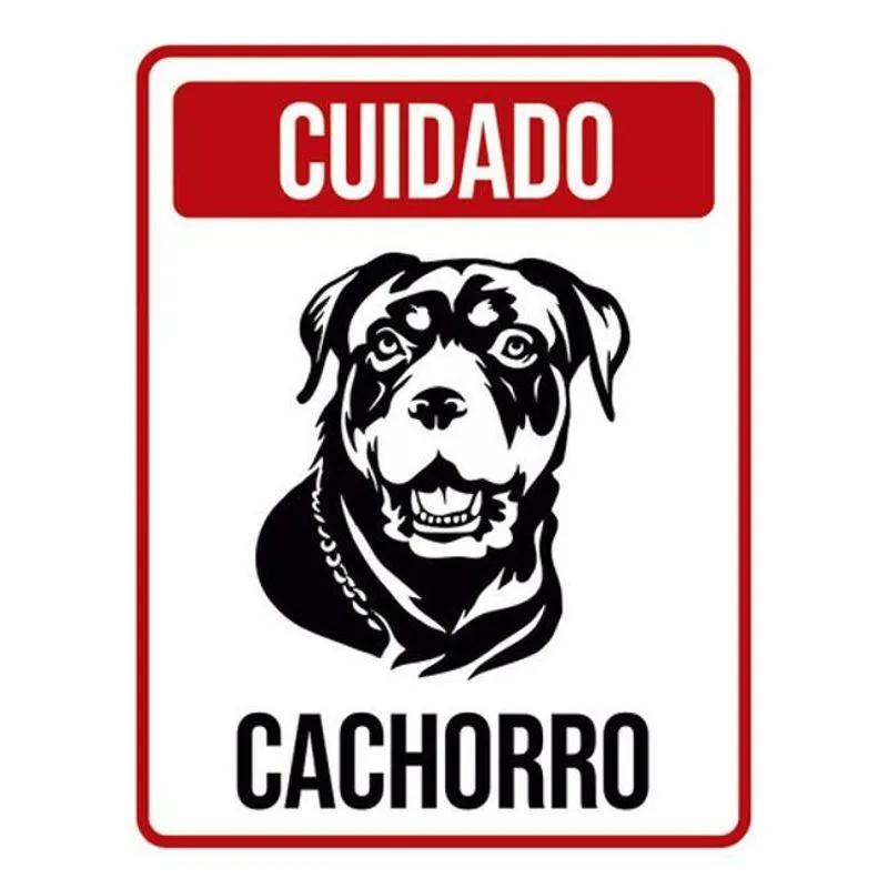 Kit 10 Placas Cuidado Cachorro Vertical 36x46