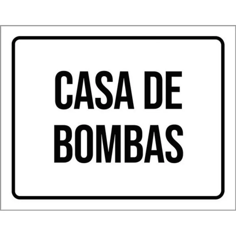 Kit 10 Placas Setor Casa De Bombas 36x46
