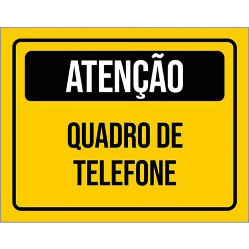 Kit 10 Placas De Atenção Quadro De Telefone 36X46