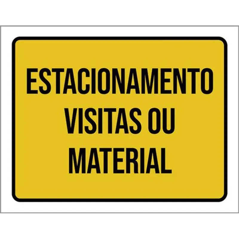 Kit 10 Placas Estacionamento Visitas Material 36x46