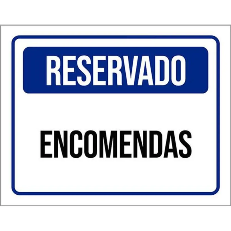Kit 3 Placas De Reservado Encomendas 36x46