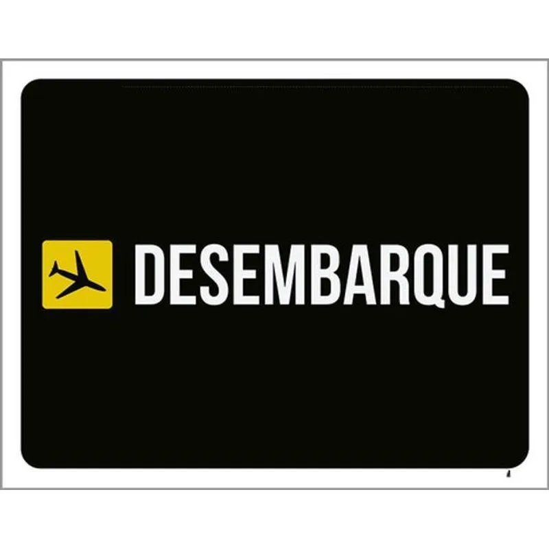 Kit 10 Placas Sinalização - Avião Desembarque 36x46