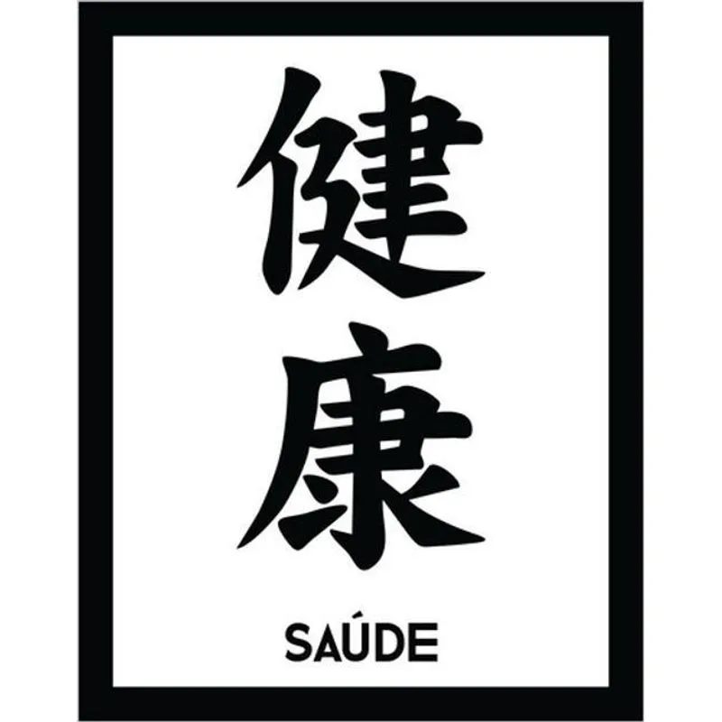 Kit 10 Placas Sinalização - Kanji Saúde 36x46
