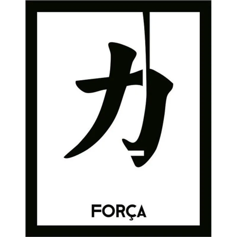Kit 10 Placas Sinalização - Kanji Força 36x46