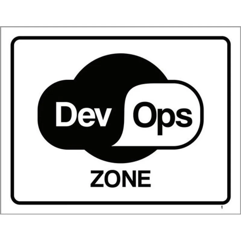 Kit 10 Placas Sinalização - Devops Zone 36x46