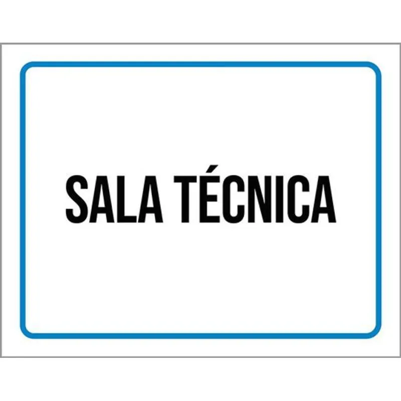 Kit 3 Placas Setor Azul Sala Técnica 36x46