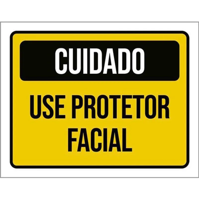 Kit 10 Placas Cuidado Use Protetor Facial 36X46
