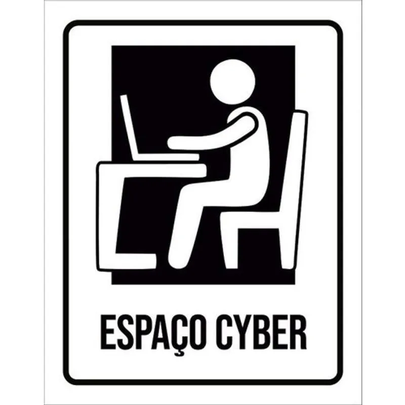Kit 3 Placas Setor Espaço Cyber 36X46