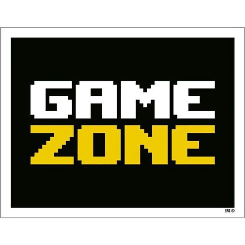Kit 3 Placas Game Zone 36X46