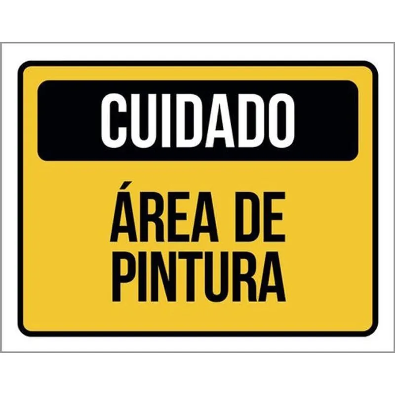 Kit 3 Placas Cuidado Área De Pintura 36X46
