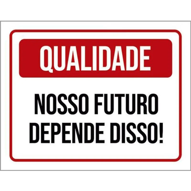 Kit 3 Placas Qualidade Nosso Futuro Depende Disso 36X46