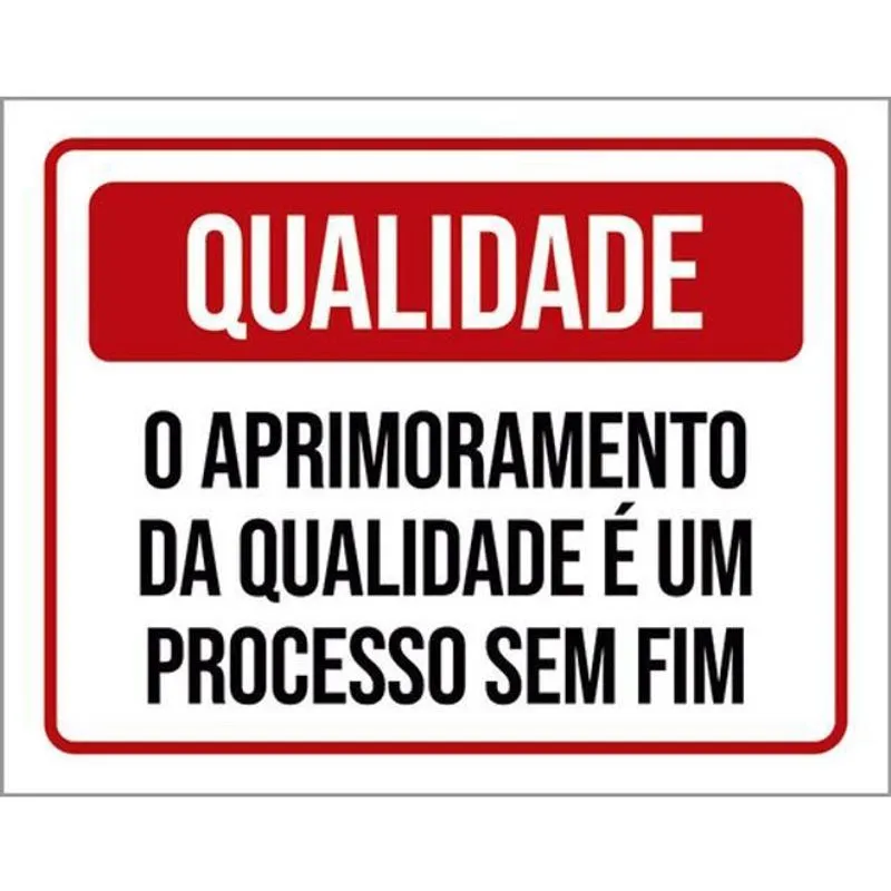 Kit 3 Placas Qualidade Aprimoramento Processo Sem Fim 36X46
