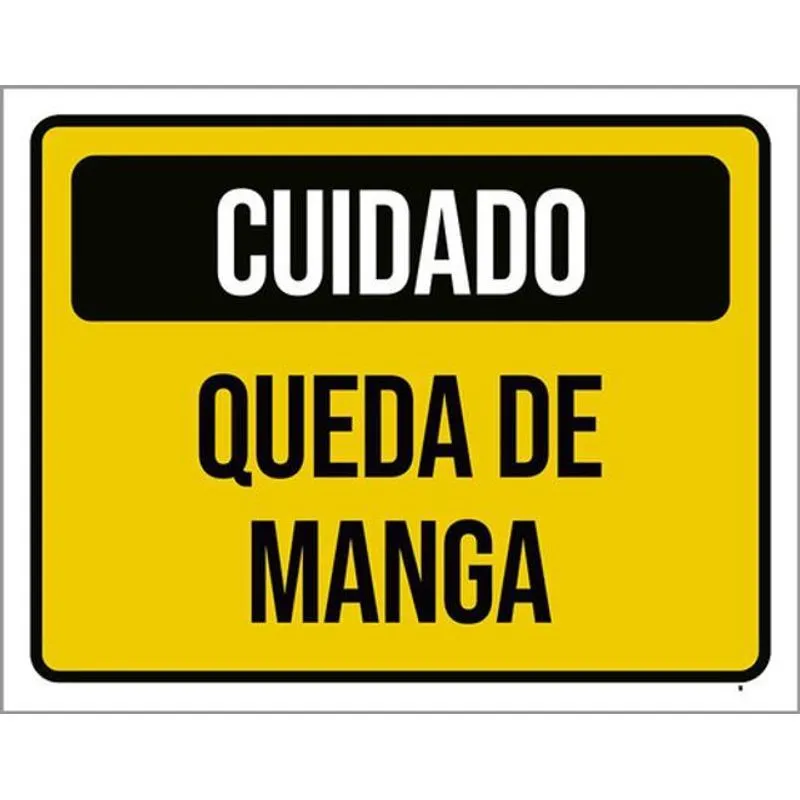 Kit 3 Placas Cuidado Queda De Manga 36x46