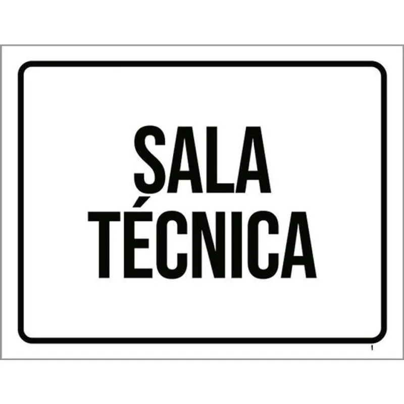 Kit 3 Placas Sala Técnica Setor 36X46