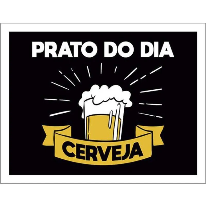 Kit 3 Placas Prato Do Dia Cerveja 36X46