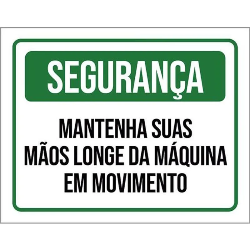Kit 3 Placas Mantenha Suas Mõs Longe Máquina Movimento 36X46