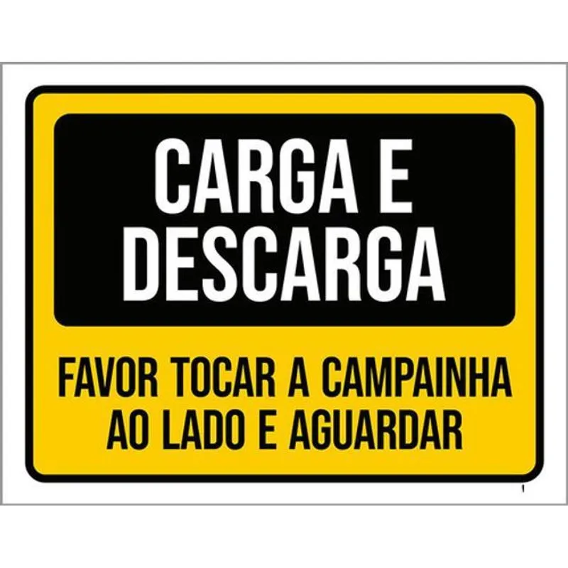 Kit 3 Placas Carga Descarga Aguardar 36x46