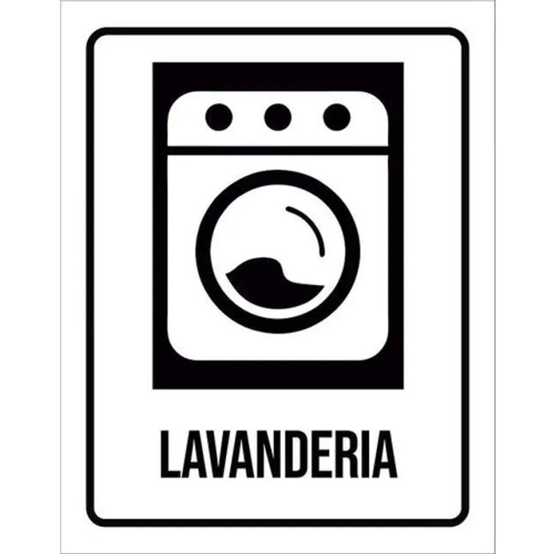 Kit 3 Placas Setor Lavanderia 36X46