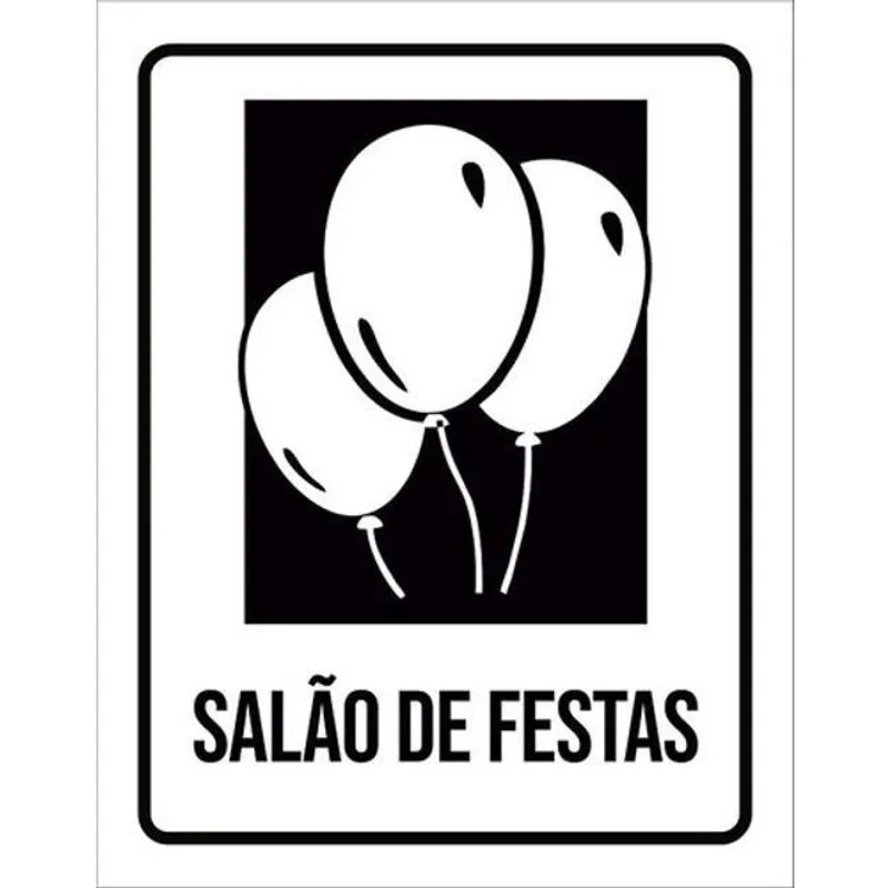 Kit 3 Placas Setor Salão De Festas 36X46
