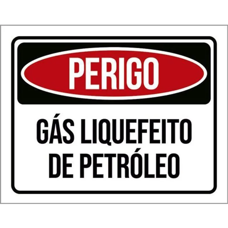 Kit 3 Placas Perigo Gás Liquefeito Petróleo 36X46